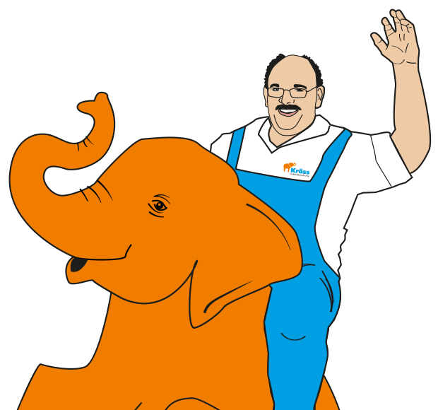 Illustration Willi auf Elefant